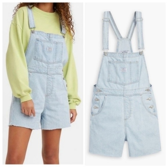Levi's Pants - LEVI'S Vintage Denim Shortalls Short Overalls Jean